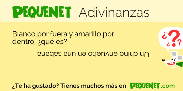 Blanco por fuera y amarillo por dentro, ¿qué es?