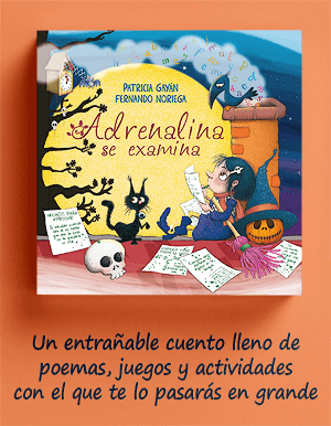 Adrenalina se examina. Otro libro escrito por Patricia Gayán e ilustrado por Fernando Noriega